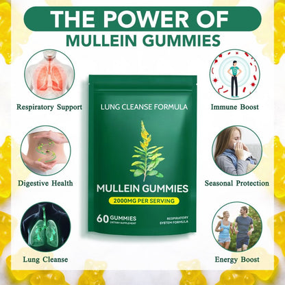 Lung Cleansing Mullein Gummies - Lung & Respiratory Support