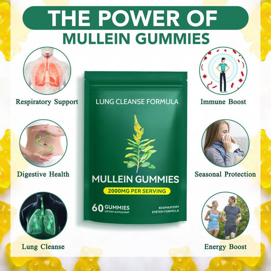 Lung Cleansing Mullein Gummies - Lung & Respiratory Support