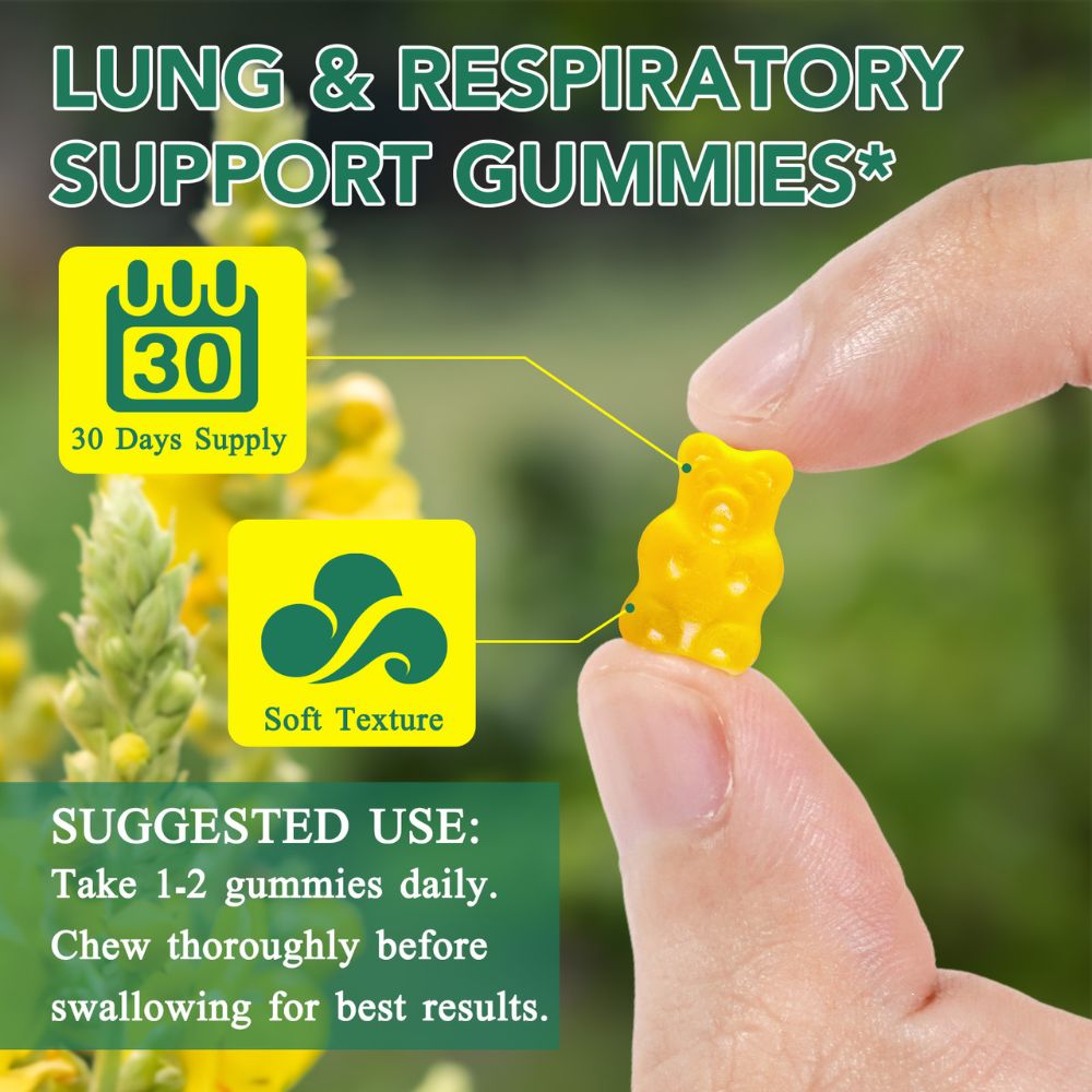 Lung Cleansing Mullein Gummies - Lung & Respiratory Support